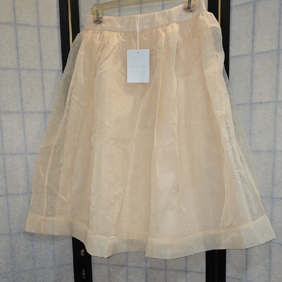 Endless Rose Cream Gold Skirt Knee-Length - Picture 1 of 5